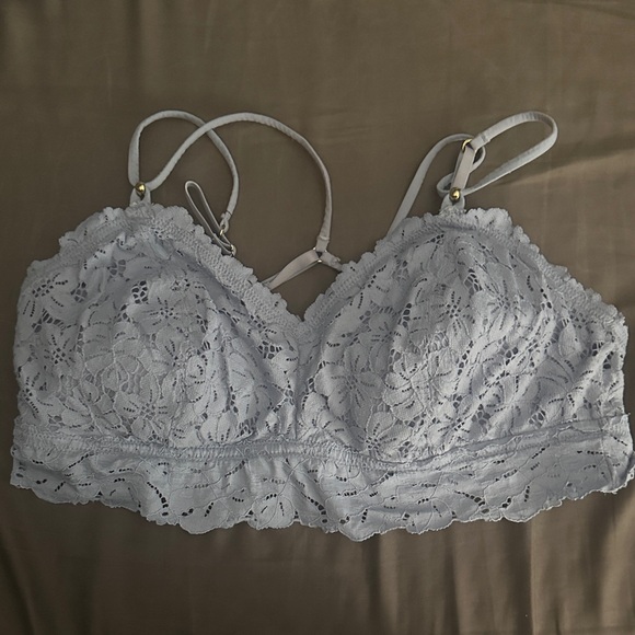 aerie Other - Aerie Lace Bralette in Light Gray